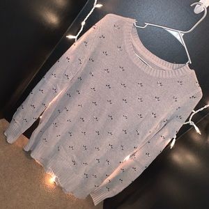 Grey sweater w/ jewels